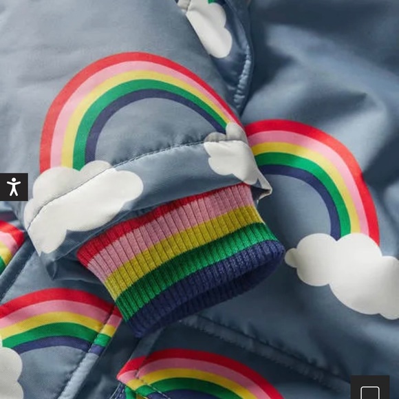 Boden Cosy Waterproof Winter Coat Rainbow - Picture 3 of 9